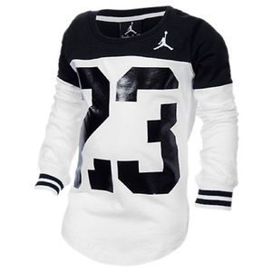 Girls' Jordan Big 23 Block Tee Shirt NEW!